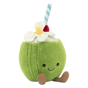 Jellycat Coconut & Teapot Plush Set – Adorable Soft Stuffed Gift for Kids, Collectors & Tea Lovers, Includes Jellycat Gift Bag