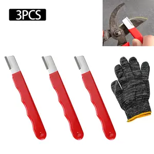 3PCS Professional Tungsten Diamond Ceramic Knife Scissors Sharpener for All Blades Kitchen Garden Shears Sharpening Tool Dual-Sided Professional Kitchen Knife Sharpener garden tool blade sharpener multipurpose knife sharpener