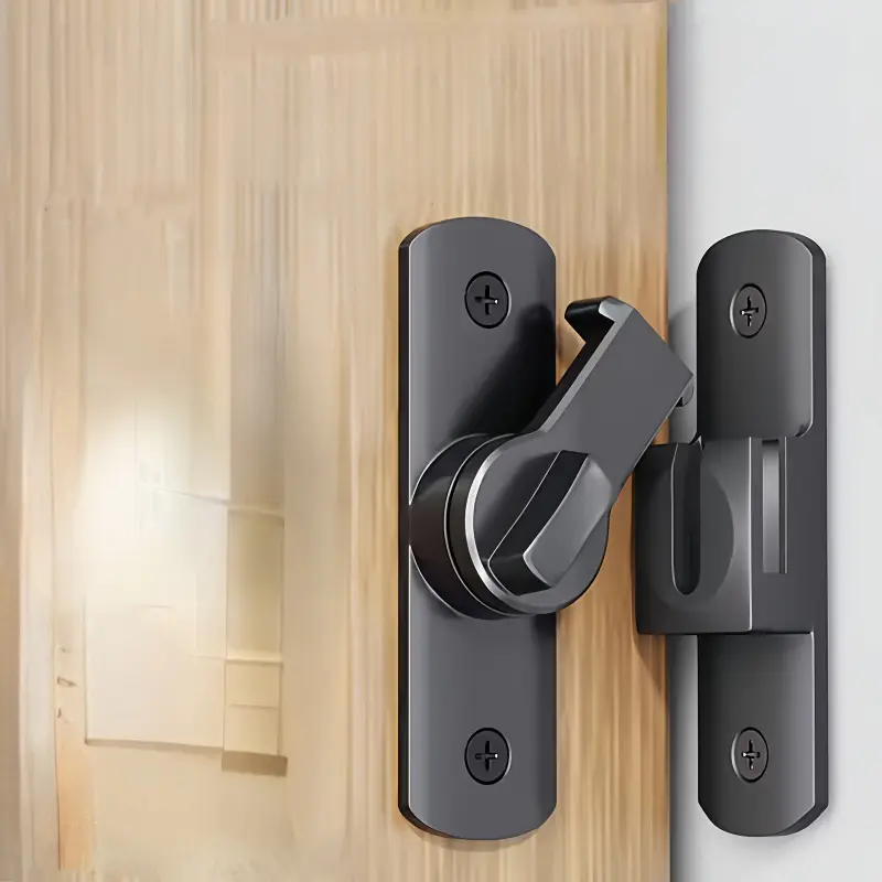 1pc heavy duty safety antitheft door lock handle commercial/residential grade safety latch lock anti-picking lock, Door Security Lock, with adjustable sliding latch, anti-picking lock buckle, with screws, manual operation, durable structure