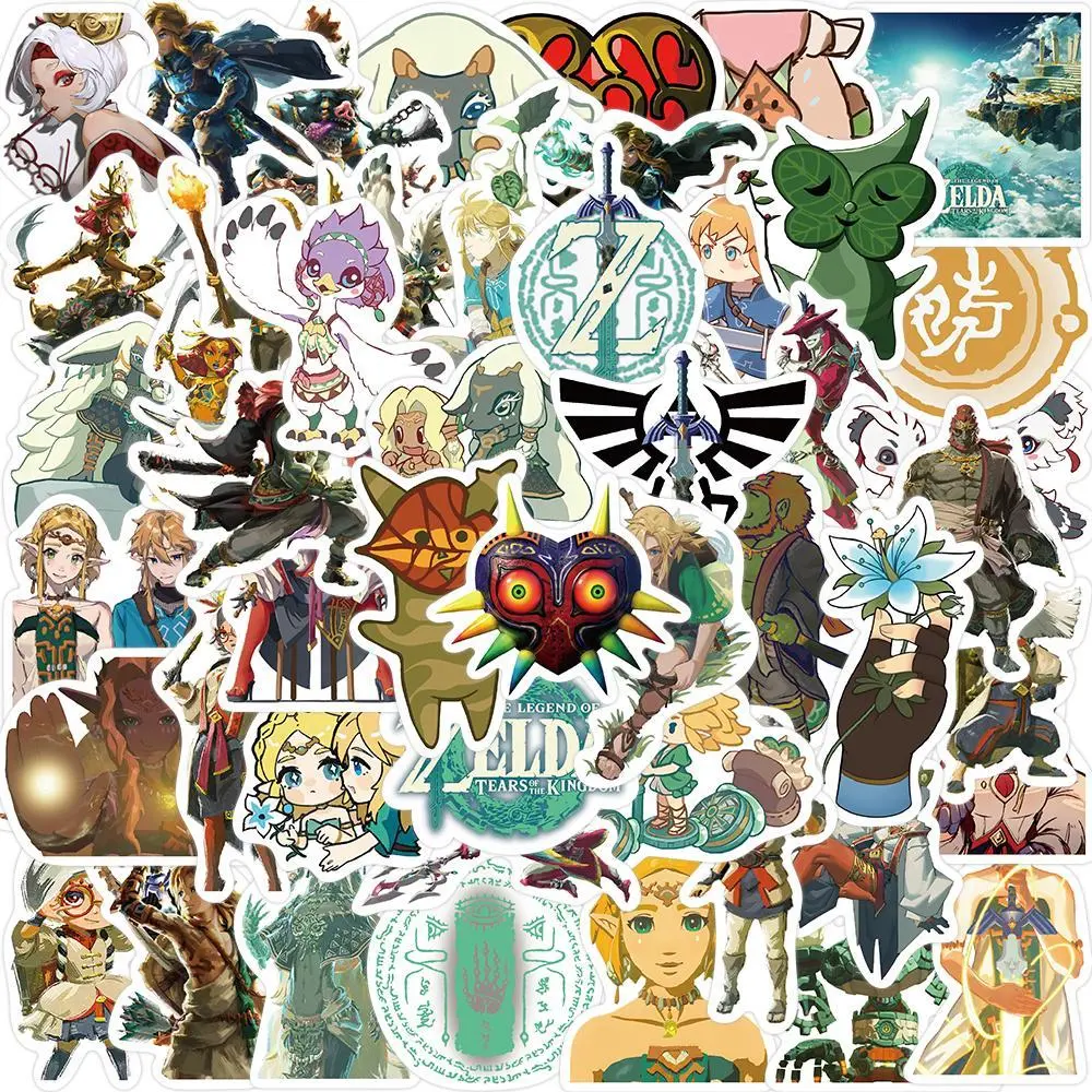 50Pcs The Legend of Zelda Graffiti Sticker Decorated For Guitar Skateboard Refrigerator Luggage Waterproof Games Sticker