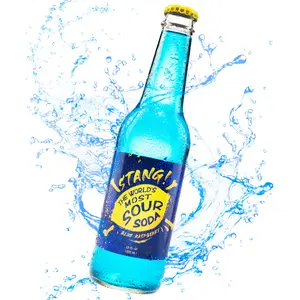 Stang!® Insanely Sour Soda - Blue-Raspberry-Flavored Fizzy Beverage Drink with Pure Cane Sugar