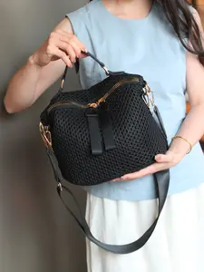 Women's Lightweight Nylon Crossbody Bag with Detachable Adjustable Strap, Front Zipper Pocket, Casual Trendy Bag, Fashionable Handbag, Crossbody Shoulder Bags, Crossbody Purse