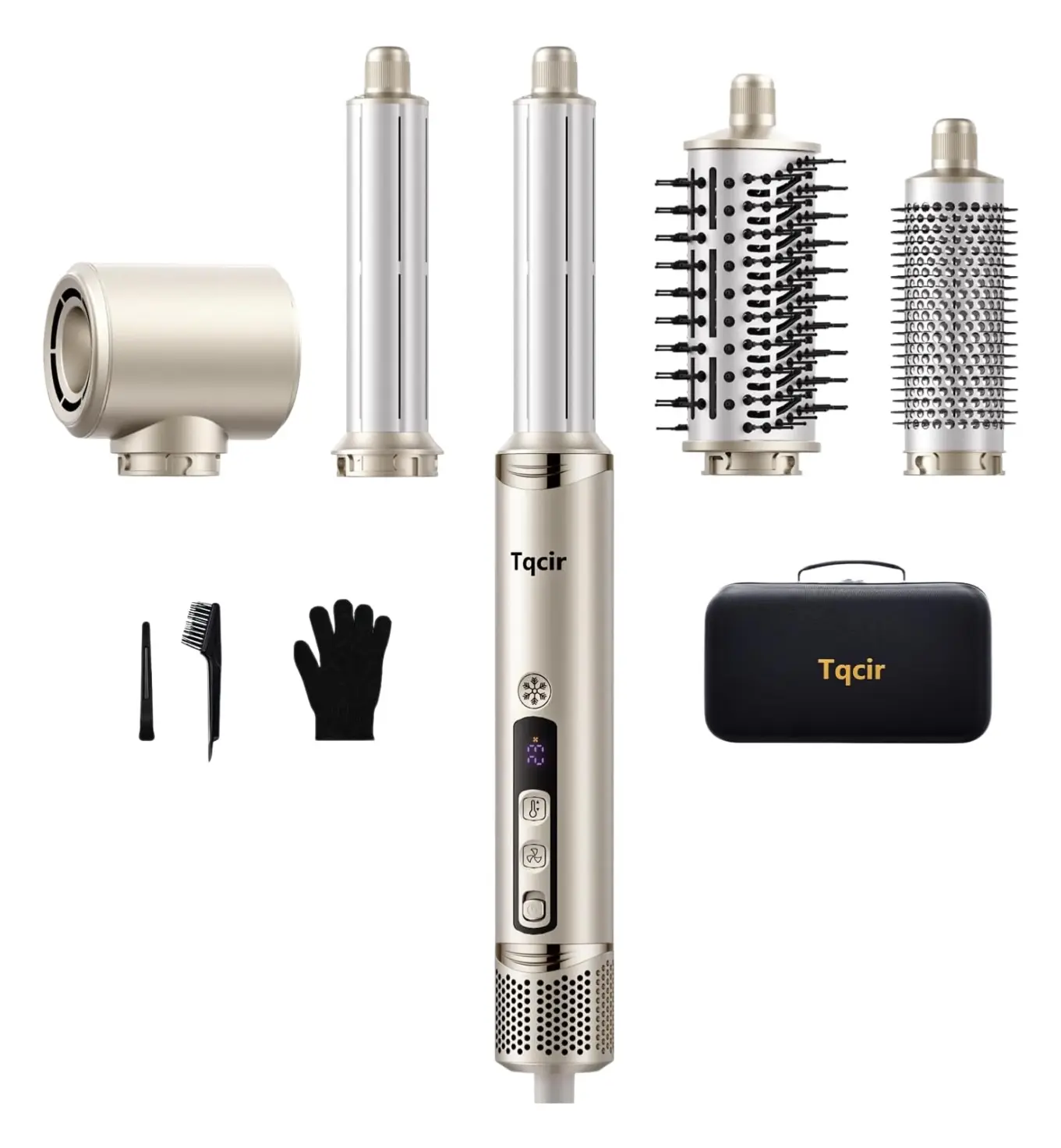 Tqcir 5-in-1 hair styler dryer, Negative Ion Technology, 1300W Power, Fast Hair Drying, Curling, Straightening, Volumizing Styling, No Hair Damage, Overheat Protection,Noise Reduction TechnologyTherm,al Brush Straightenerback to school,back to school haul
