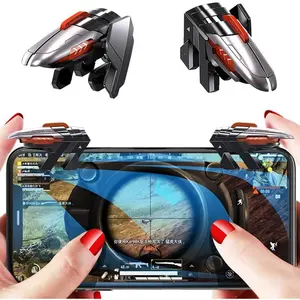 PUBG Mobile  Triggers, 4 Triggers [6 Finger Operation] High  Shoot Aim Gaming Controller Gamepad Grip Joysticks Buttons