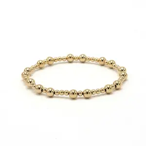 The Charleston 3x5 14k Gold filled Beaded Bracelet