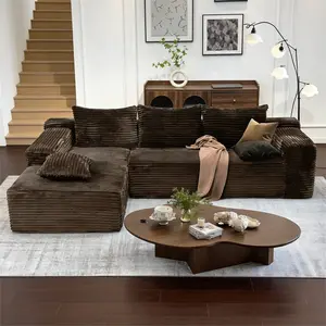 Really Boneless Sofa Modern No Assembly Needed Brown Velvet Sandwich Compressed with Cushions for Living Room & Bedroom Furniture Conversion Children's Sofa Light Gray Outdoor Set Portable French Style Soft One-Piece Four-Seat T Oversize Modular Sectional