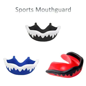 EVA Cuttable Two-Tone Sports Mouthguard - High Elasticity, Perfect Fit, Excellent Protection, Resists High-Impact Forces. Ideal for High-Intensity Sports: Boxing, Sanda, Hockey, Basketball. Suitable for Adults & Teens Boxing Equipment