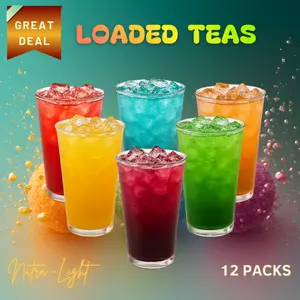 12 Premium Loaded Tea -Caffeinated Powder-Sugar Free-Hydration Powdered Beverage-Energy Drink Low Calories