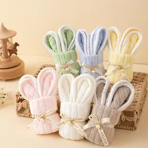 Cute Rabbit Shape Towel Gift Set, Decorative Towels, Fabric Material, No Feathers, Perfect Party Gift and Decoration, Rabbit Accessories