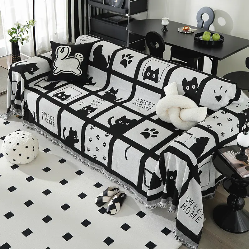 【SlumberHome】 Sofa Cover Full Coverage Instagram Style Stretchable Slipcover Durable Couch Protector for Year Round Use