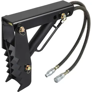 VEVOR Hydraulic Backhoe Thumb,  18 inch 1/2" Thickness Heavy Duty Excavator Thumb, Black Steel Weld On Thumb Attachments with Hydraulic Cylinder, Mechanical Hydraulic Thumb for Backhoe/Excavator