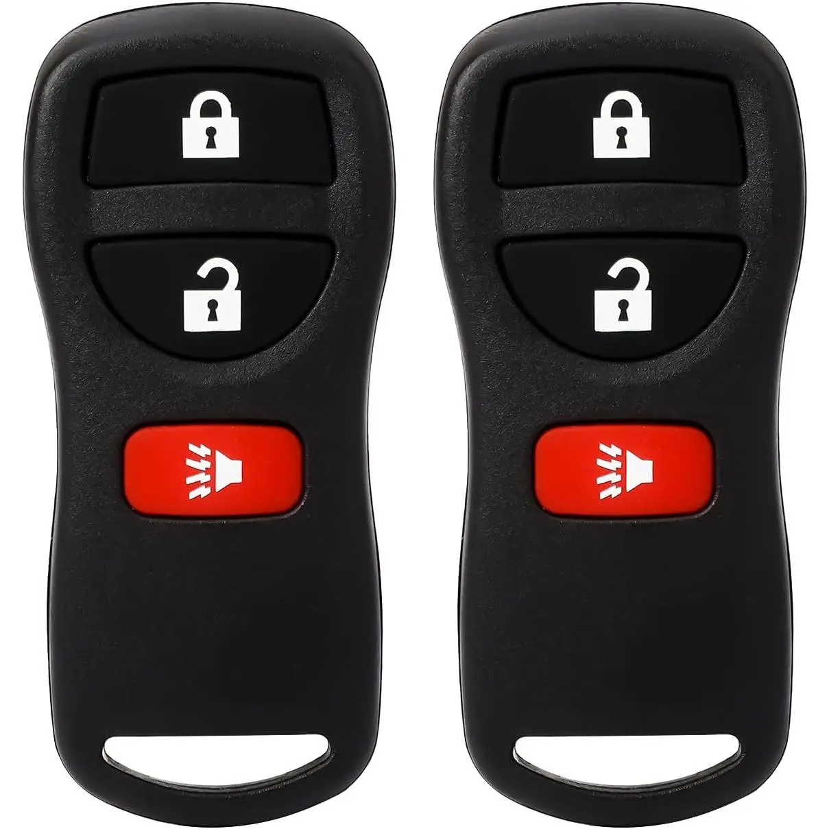 Keyless Entry Remote Control: Car Key Fob Compatible with Infiniti Nissan Armada Frontier Murano Pathfinder Quest Sentra Titan Versa Xterra |   FX35 FX45 QX4 Replacement for KBRASTU15 (2 Pack), Car Key Holder, Car Interior Accessory