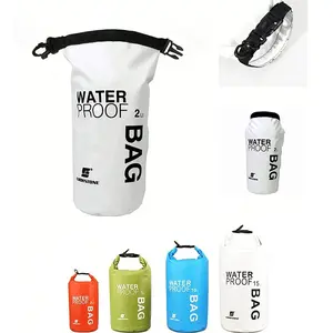 2L Waterproof Sports Bags Swimming Dry Bag Camera Storage For Fishing Boating,Waterproof Backpack Bag,Bucket Bag Outdoor Rafting Waterproof Bag,Swimming Wet And Dry Separation Waterproof Bag,For Girl Boy Men Woman Basics Swim Bag Swimmers Tropical Coastal