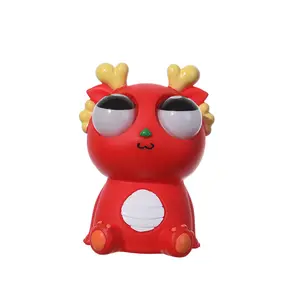 Pop Eye Dragon Squishy Toy Creative Stress Relief Squeeze Eyeball Dragon Doll Fidget Vent Toy New Year Party Gift