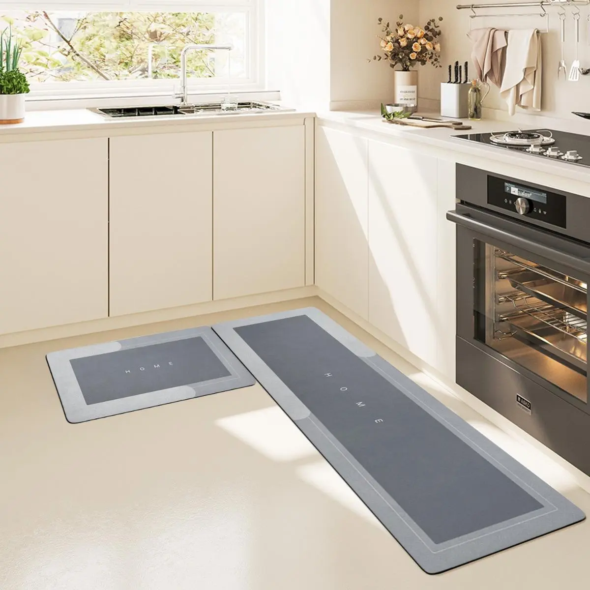 Non Skid Kitchen Absorbent Mat Waterproof Wipeable Comfort Standing Rugs Mats Wash Free Long Strip Carpet Indoor Floor Rug Washable Rug Minimalist Rug