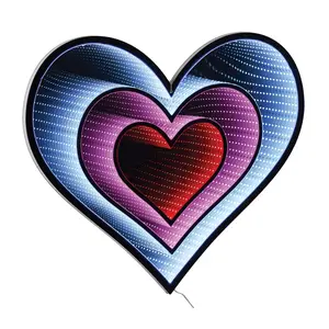 23.55 in. Triple Hanging Heart Infinity Light, Red, Pink & White