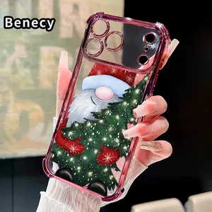 Snowy Gnome Christmas Pattern Phone Case Compatible with iPhone 17 Pro Max 16 15 Plus Air 14 13 12 11 E Featuring Strengthened Four Corners Soft Back for Drop Protection