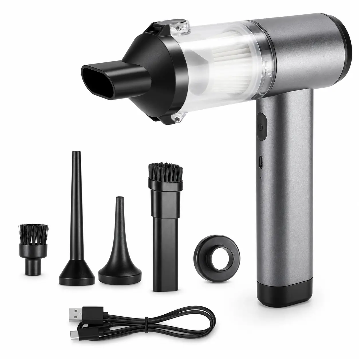 Cordless Car Vacuum Cleaner with 16000Pa Brushless Motor 6000mAh Battery Type-C Charging and Multi-Purpose Accessories