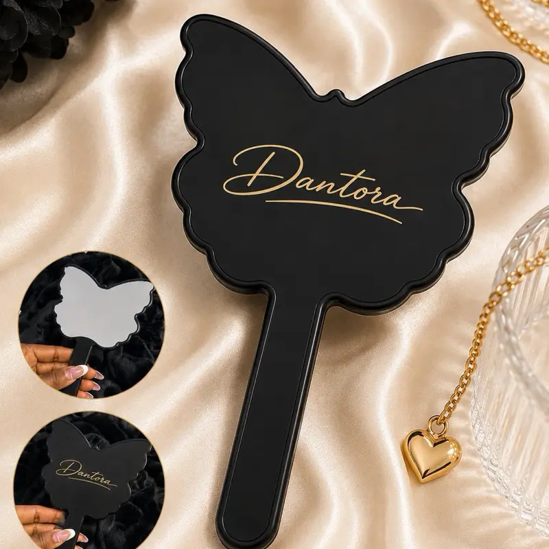 Butterfly shaped mirror .