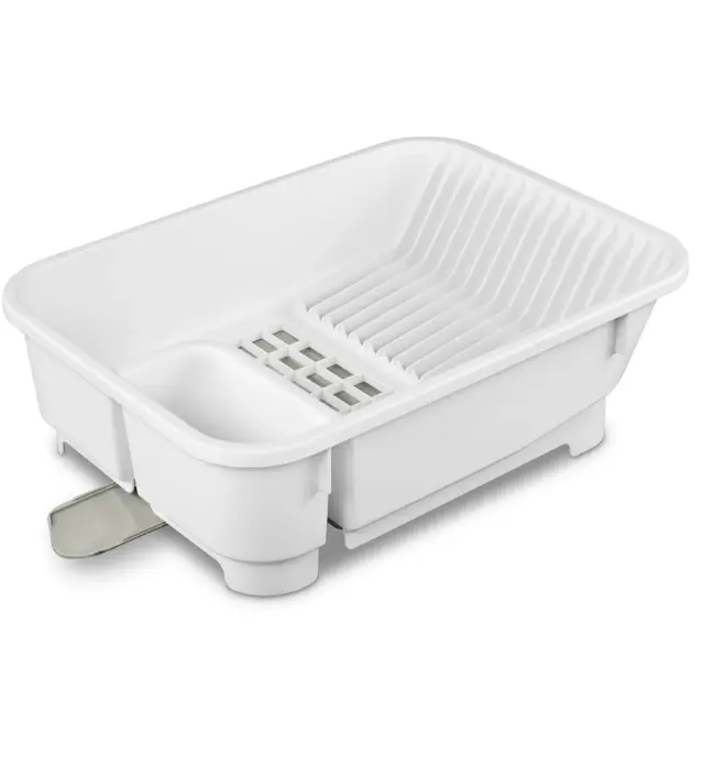 Mainstays Sink Set, Space-efficient, Self-Draining with Retractable Spout, White
