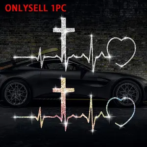 Reflective heart-shaped pattern stickers, suitable for use on cars, motorcycles, laptops, and glass decorations, Automobile Decals