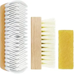 3Pcs Suede Shoe Brush and Eraser Suede Nubuck Cleaning Brush for Shoes