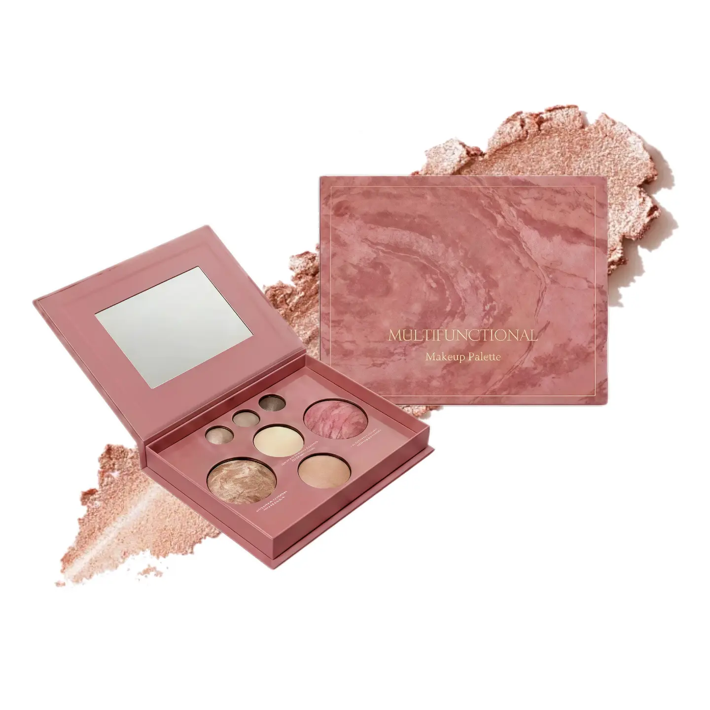 Makeup Palette Set - Include Blush, Bronzer, Eyeshadows & Brush, Pigmented All-in-One Face & Eye Compact Powder Beauty Holiday Gift Kit for Starter & Pros, Travel Friendly