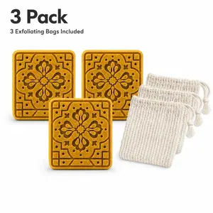 3-Pack Golden Glow Honey & Turmeric Soap Bar, Shea-Infused Body Care Soap for Moisturizing, Hydrating, and Brightening Skin