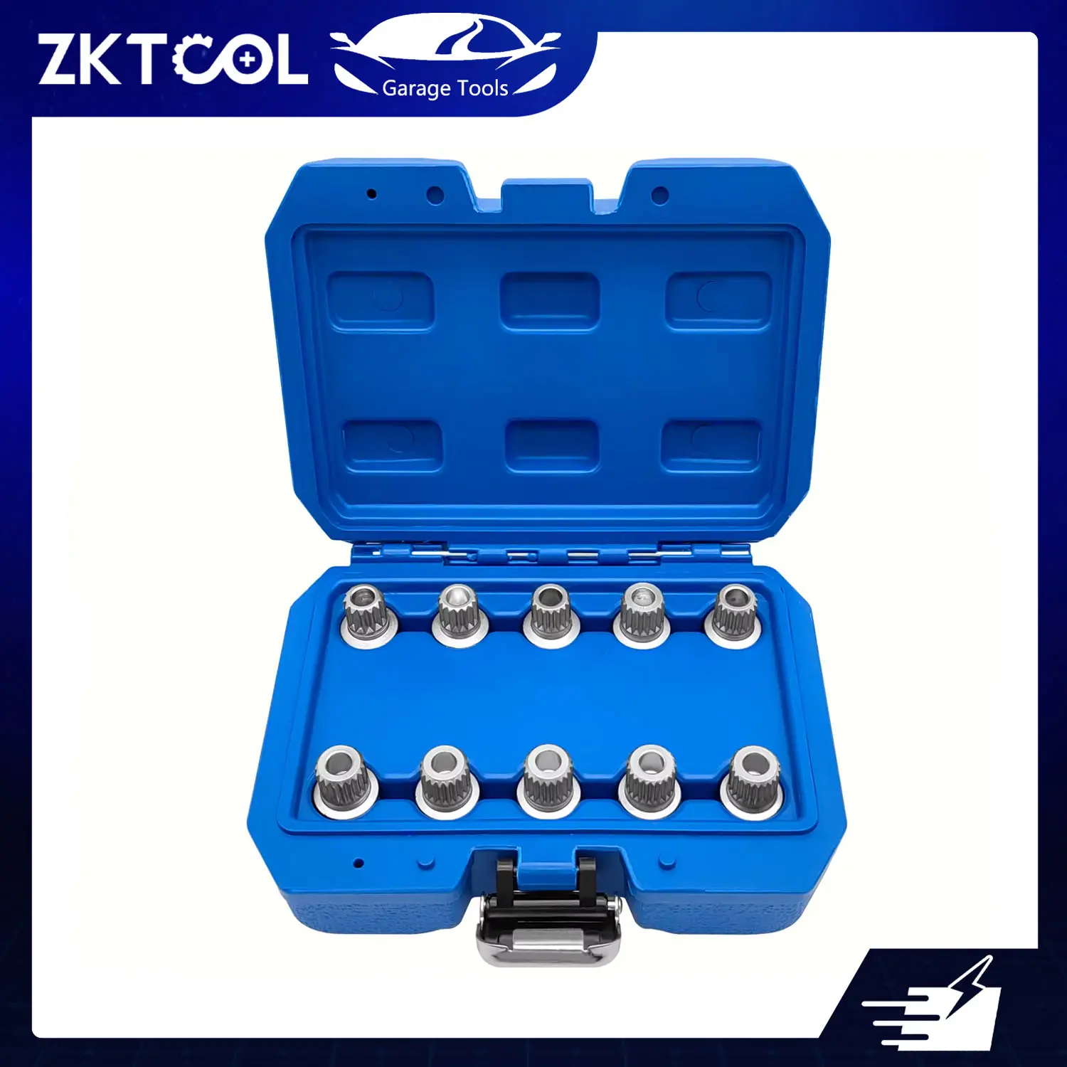 10PCS Heavy Duty Master Spline Wheel Locking Nut Key Removal Tool Set - Automotive Maintenance, Car Repair & Mechanic Tools Repairs Kit, Lug Nut Key Socket for BMW Mini Cooper Car Maintenance