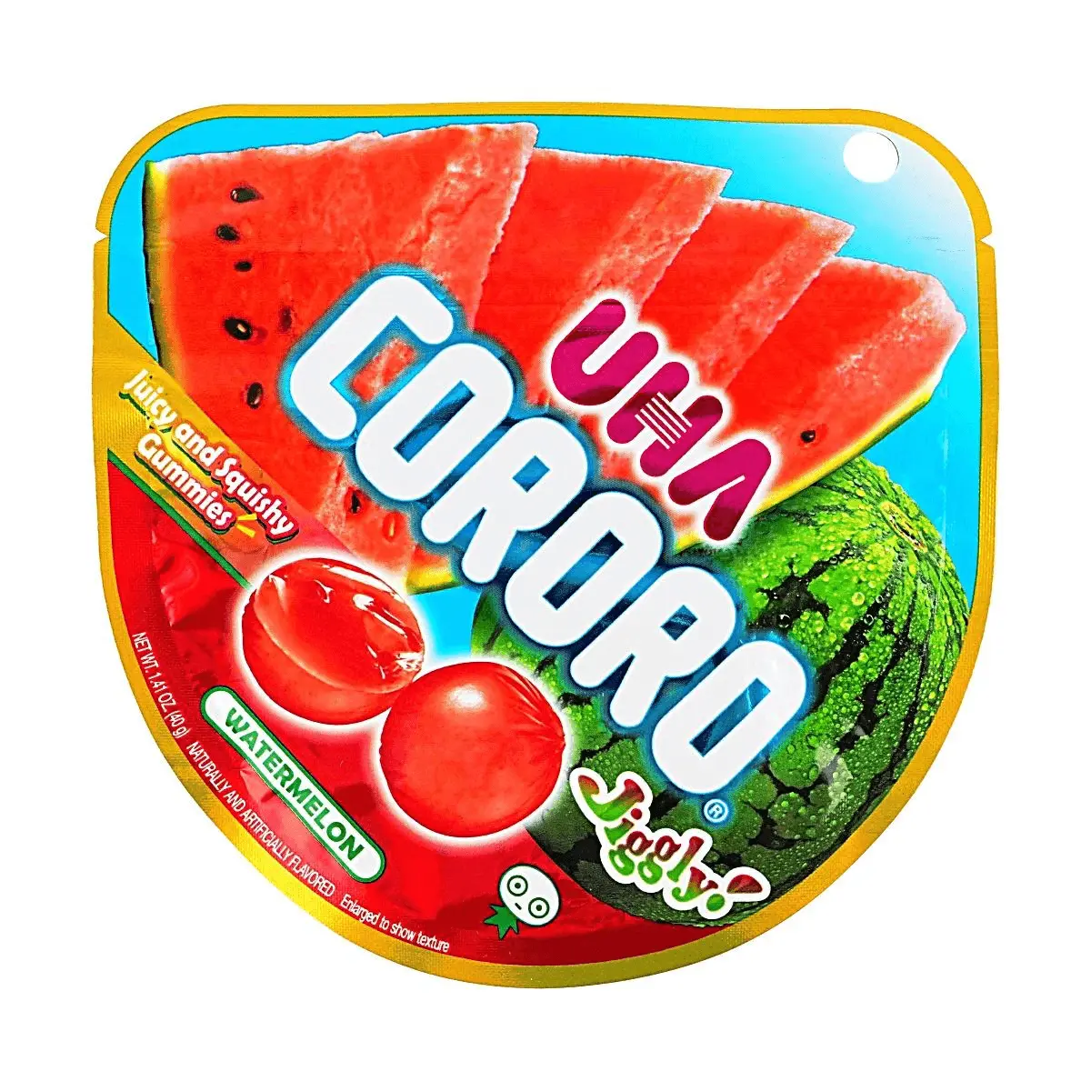 UHA Mikakuto Watermelon Gummy Candy 40g - Authentic Japanese Fruit Snack
