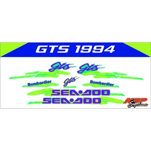 SEADOO GTS 1994 Lime Green & Purple Graphics / Decal / Sticker Kit