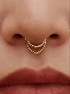 316L Stainless Steel V-Shaped Septum Ring, Hypoallergenic, 16g, Suitable for Septum, Nose, Helix, Tragus, Cartilage, Nose Rings, Nose Hoop