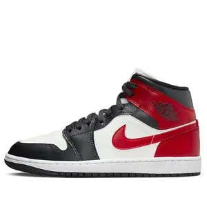 (WMNS) Air Jordan 1 Mid 'Black Toe' BQ6472-160