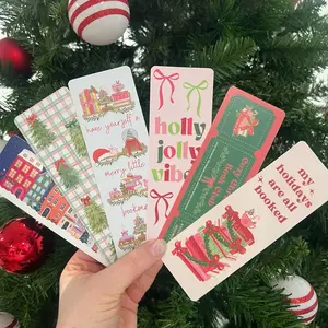 Christmas Paper Bookmark | Custom Trendy Bookmark | Booktok | Stocking Stuffers