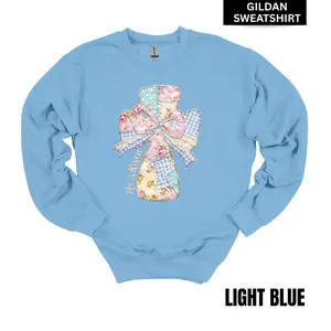 Cross He is Risen PATCHWORK Gildan Sweatshirt