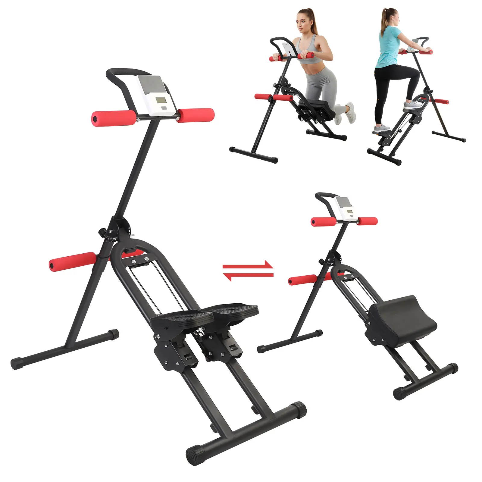 Stair Stepper for Home Gym, Stair Climber Machine with Handlebar - Full Body Workout Equipment for Legs, Glutes & Core | Compact Stepper for Women & Men