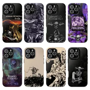 Avenged Sevenfold Phone Case – A7X Skull & Bat Logo Cover for iPhone 17–11 Pro Max | Metal Band Graphic Design, Perfect Gift for Fans & A7X Lovers