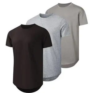 Dokotoo Men Mens 3 Pack Crewneck T-Shirts Short Sleeve Hipster Hip Hop Longline Classic Tee Tops