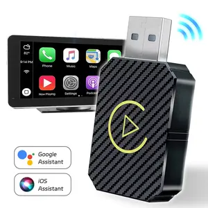 2 in 1 Wireless CarPlay Adapter for both Apple & Android Automotive Bluetooth Compact USB Port Suitable for Factory Wired CarPlay Cars Wired to Wireless Car Electronic Accessories from 2016 Onwards, Carplay Converter