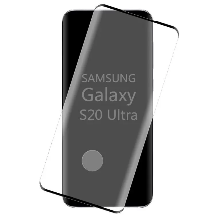 Tempered Glass for Galaxy S20 Ultra, Full Size 3D Curved 9H Hard Screen Guard Protector Crack Saver for Samsung Galaxy S20 Ultra