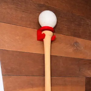 Baseball Bat and Ball Wall Display Stand - Red Clamp Holder for Sports Memorabilia