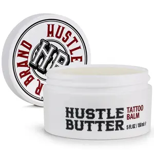 Hustle Butter  5oz Tattoo Balm For New & Older Tattoos - Safe While Healing - Moisturizes and Rejuvenates Tattoo Aftercare Cosmetics