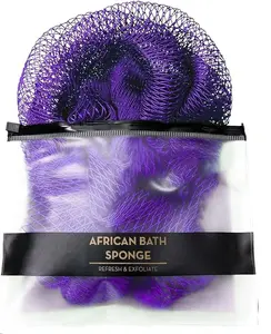 1 Pack African Exfoliating Net Sponge Bundle, Best Value, Classic Texture Body Scrubber