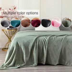 Luxurious Soft Velvet Blanket, Thick Warm Throw for Bedding & Sofa Covers, Cozy Throw Blanket, Flannel Throw Blanket, Multi-Purpose Home Decor, Available in Multiple Colors