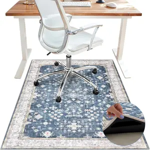 Office Chair Boho Mat for Hardwood Floor Tile 48X60" Anti Slip Heavy Duty, Non Slip Computer Chair Mat for Wood and Tile Protection Office Home Hard Floor
