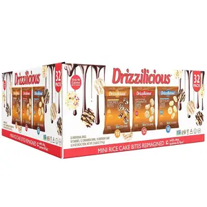 Drizzilicious Mini Rice Cakes Variety Pack, 32-Count Snack Pack for On-the-Go Munching