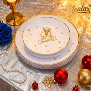 20 Piece Christmas Deer, Premium Tableware, Dinner Plates, New Year Gift, Perfect for Christmas Decorations, Halloween Decorations