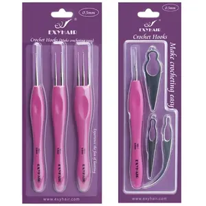 Exyhair Dreadlock Crochet Hook for Hair Dreadlock Needle Tool for Braid Craft Dread Locks Crochet Needles 0.5mm