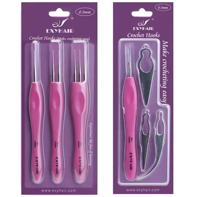 Exyhair Dreadlock Crochet Hook Hair Tool, 0.5mm Hair Styling Tool for Braid Craft and Dread Locks, Hair Styling Tools