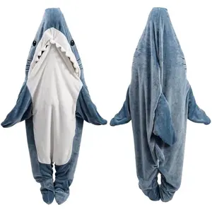 Shark Blanket Hoodie Onesie, Shark Onesie Adult, Shark Sleeping Bag for